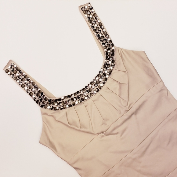 Bisou Bisou Dresses & Skirts - Beige bodycon dress